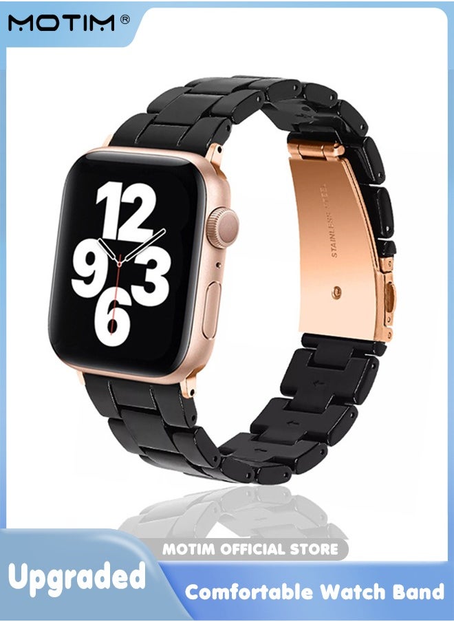 Motim - Apple Watch Band 38mm 40mm 41mm, Resin Replacement Strap Thin Watch Wristband Bracelet with Stainless Steel Buckle for iWatch SE/Series 10/9/8/7/6/5/4/3/2/1 for Women - Image 1