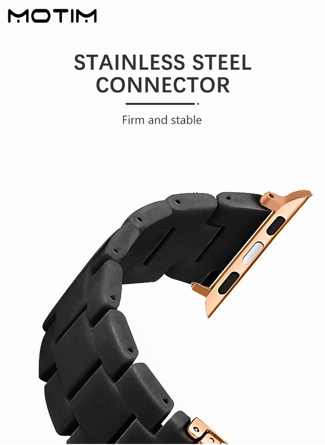 Motim - Apple Watch Band 38mm 40mm 41mm, Resin Replacement Strap Thin Watch Wristband Bracelet with Stainless Steel Buckle for iWatch SE/Series 10/9/8/7/6/5/4/3/2/1 for Women - Image 1