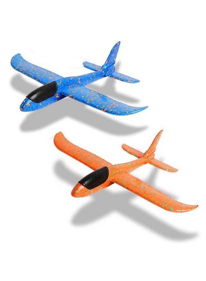 WenToyce 2 Pack Throwing Foam Airplanes, 13.7 Inches 2 Flight Mode Glider Inertia Planes Model, Manual Launch Epp Flying Aircraft Planes For Kids Outdoor Sport - Image 1