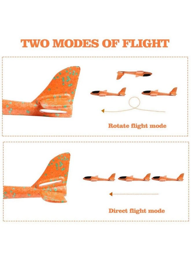 WenToyce 2 Pack Throwing Foam Airplanes, 13.7 Inches 2 Flight Mode Glider Inertia Planes Model, Manual Launch Epp Flying Aircraft Planes For Kids Outdoor Sport - Image 3