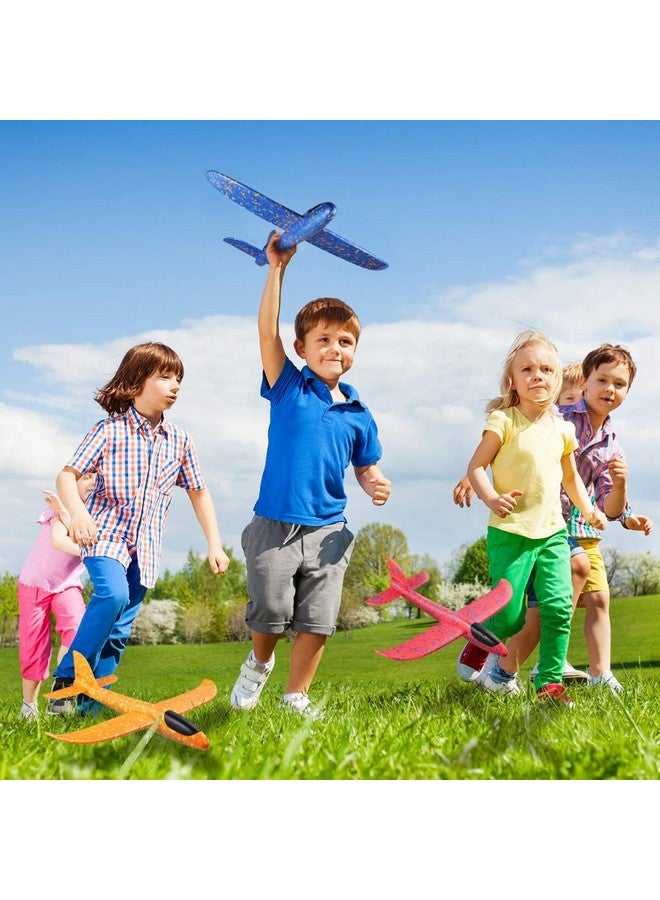 WenToyce 2 Pack Throwing Foam Airplanes, 13.7 Inches 2 Flight Mode Glider Inertia Planes Model, Manual Launch Epp Flying Aircraft Planes For Kids Outdoor Sport - Image 5