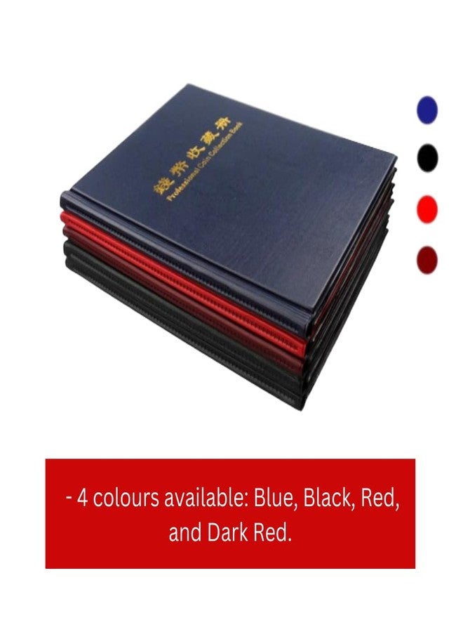 PCCB MINGT 200 Slots Pockets Multi-Colour Options Professional Coin Collection Album for Cardboard Coin Flip Holders (Blue) - Image 3
