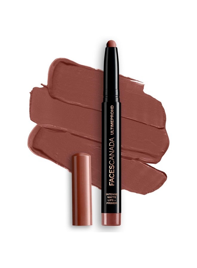 Facescanada FACES CANADA Ultime Pro HD Intense Matte Lips + Primer - Caramel N03, 1.4g | 9HR Long Stay | Primer Infused For Flawless HD Matte Finish | Intense Color Lightweight Silky Smooth Cream Application - Image 1