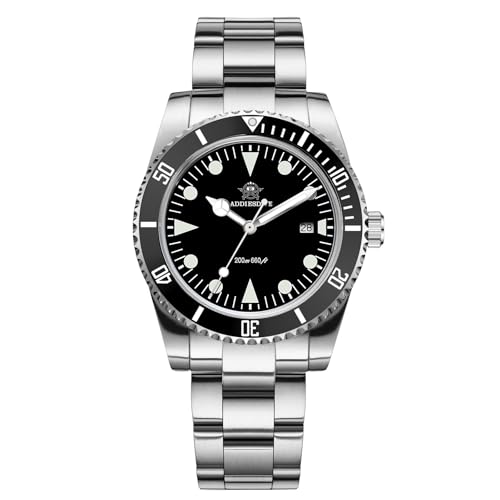 ADDIESDIVE Men's Diver Watch Waterproof 200 M Japanese Quartz Movement Bubble Mirror BGW9 Luminous 39 MM Fashion Sport Watch Black Dial - Image 1