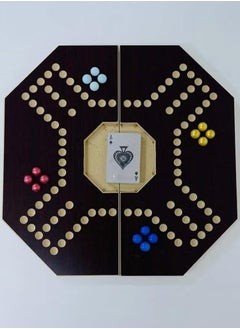Jackaroo Foldable jackaroo game with 16 marble balls 40 x 40 cm  - Image 1