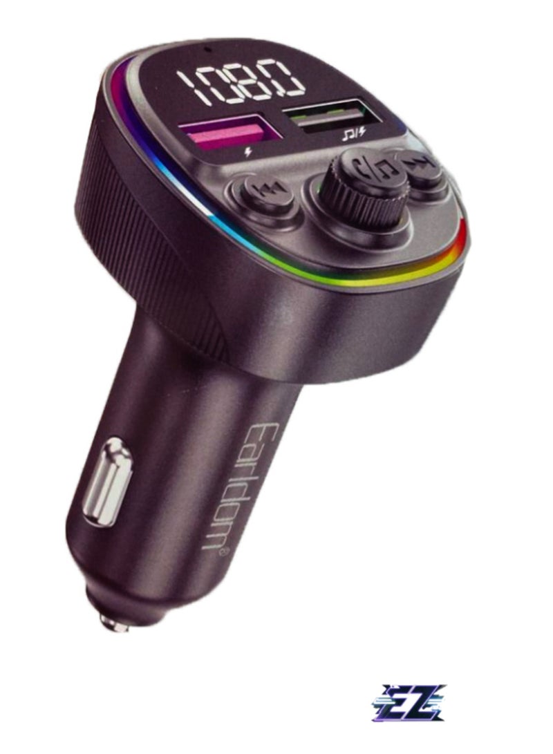 ELTRAZONE FM Transmitter 65W in Black for High-Quality Audio Streaming and Fast Charging - Image 3