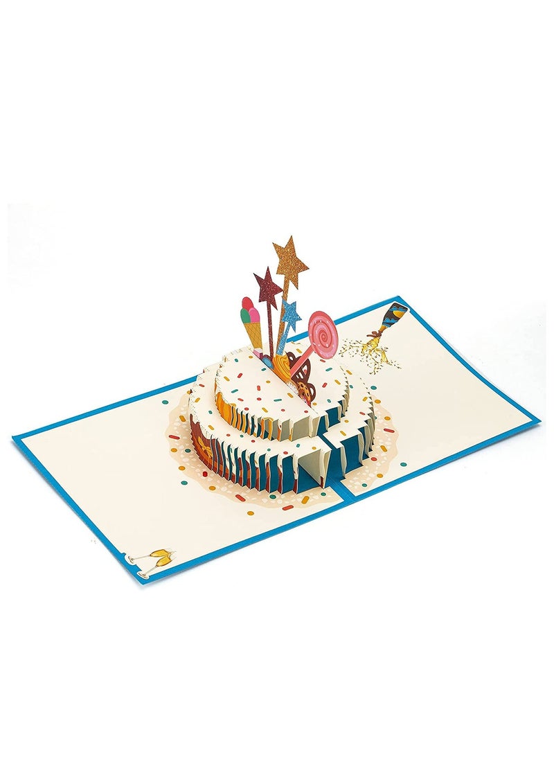 Pop Up Birthday Card, Happy Birthday Cake Card,3D Card Greeting Cards with Envelope , Birthday Gifts, Cards for Women Mom Kids Dad Son Daughter Friend - Image 5