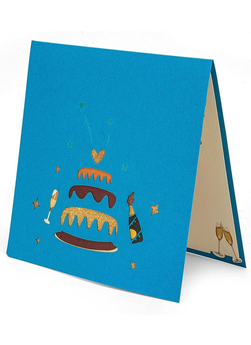 Pop Up Birthday Card, Happy Birthday Cake Card,3D Card Greeting Cards with Envelope , Birthday Gifts, Cards for Women Mom Kids Dad Son Daughter Friend - Image 3