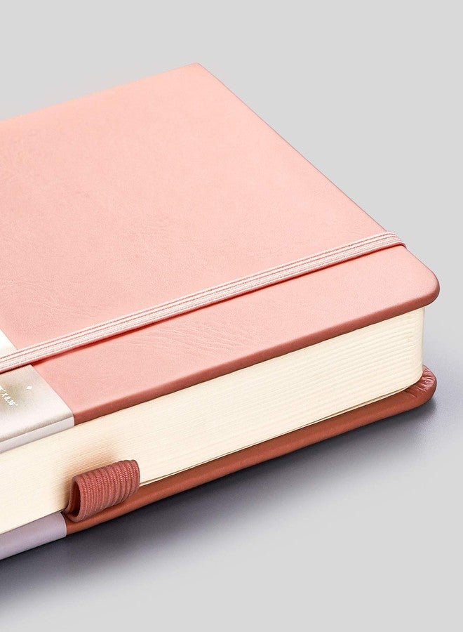 EMSHOI Bullet Dotted Leather Journal Notebook - 256 Pages A5,120gsm, Pink - Image 2