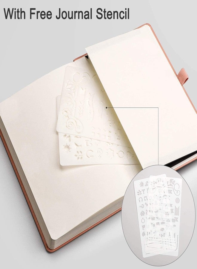 EMSHOI Bullet Dotted Leather Journal Notebook - 256 Pages A5,120gsm, Pink - Image 5