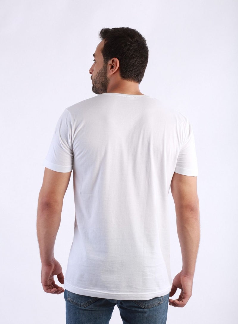 Jet Jet Men Undershirt Round Neck And Half Sleeves-White - Image 3