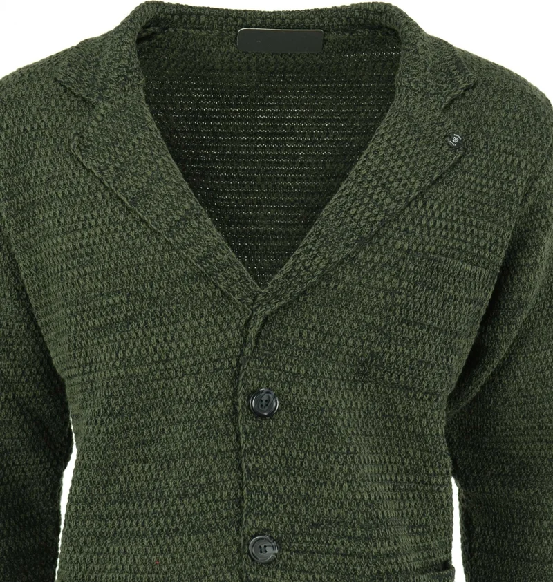 اوبلاند Men's Seasonal V-Neck Buttoned Front Cuffed Long Sleeve Regular Cut Pocket Lycra Woven Cotton Cotton Cardigan