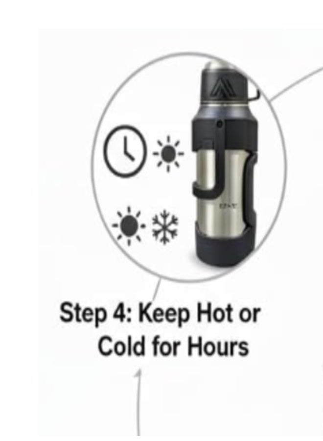 DENX Large Capacity 2L Insulated Water Bottle – Stainless Steel, Leakproof, Portable for Travel, Camping, Office - Image 3