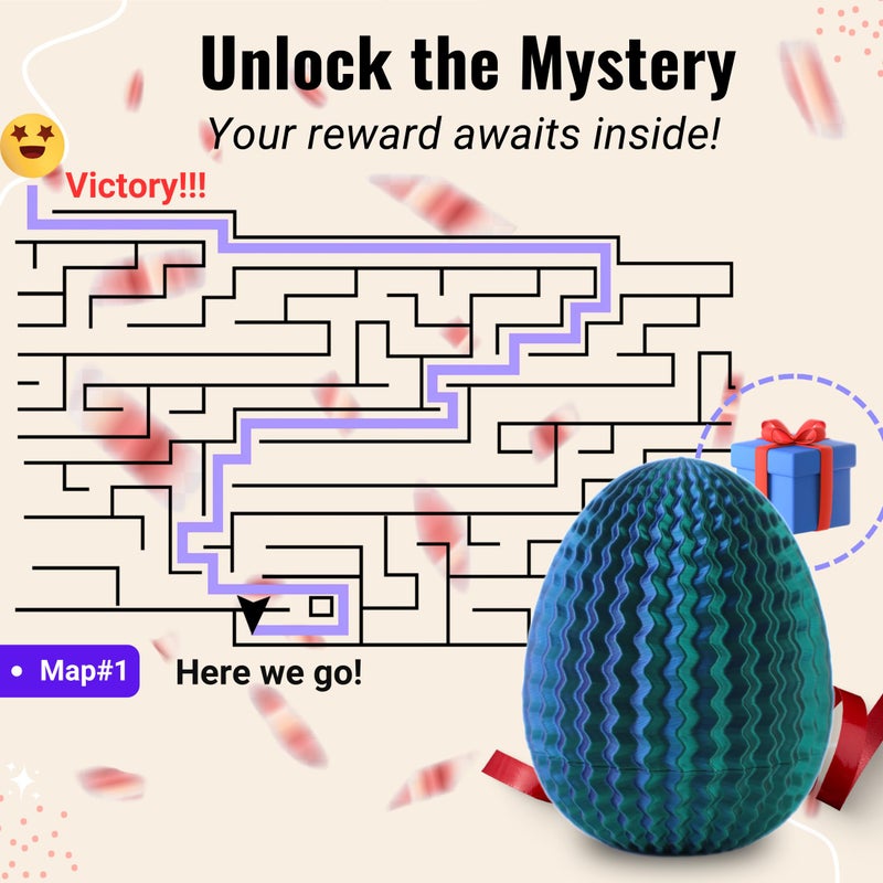 Galapopo Maze Egg Money Puzzle Gift Box: Available in 4 Unique Internal Designs - Secret Cash Holder & Surprise Gift Container for Easter, Birthday, Wedding - Fun Brain Teaser Toy for Kids & Adults - Image 3