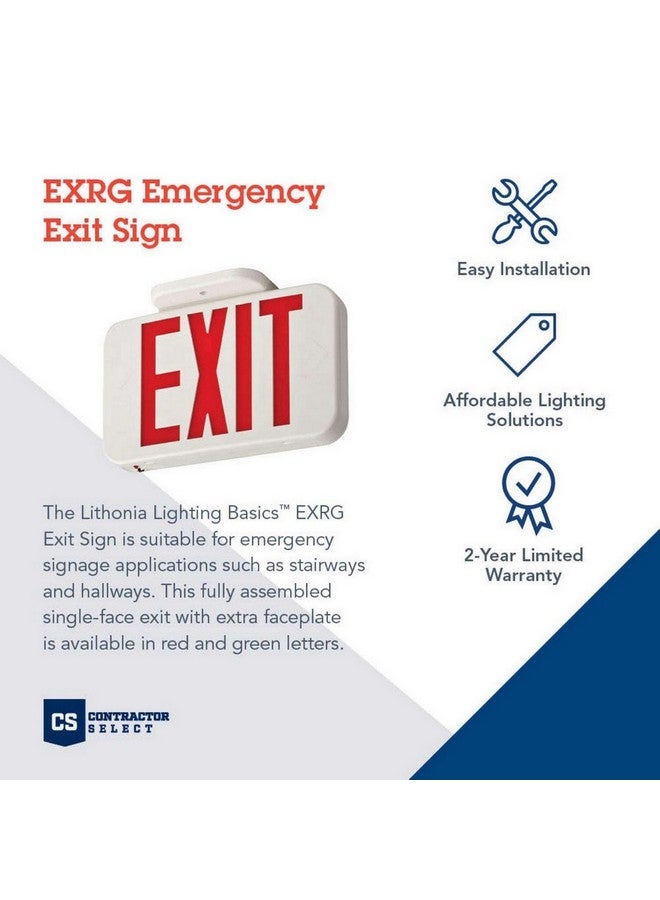Lithonia Lighting Contractor Hardwired Integrated LED Exit Sign Multicolour 7.24 x 1.63 x 11.63 Inch 269XX0  - Image 4