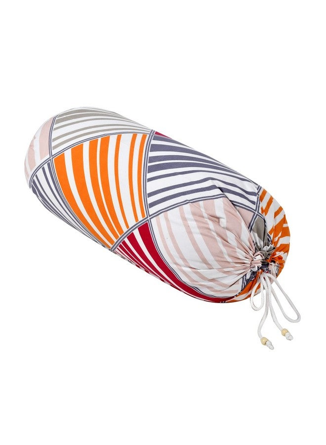 Kuber Industries Multi Check Printed Cotton Bolster Cover- Set of 6, 16"x32" (Magenta & Grey)-44KM0127 - Image 3