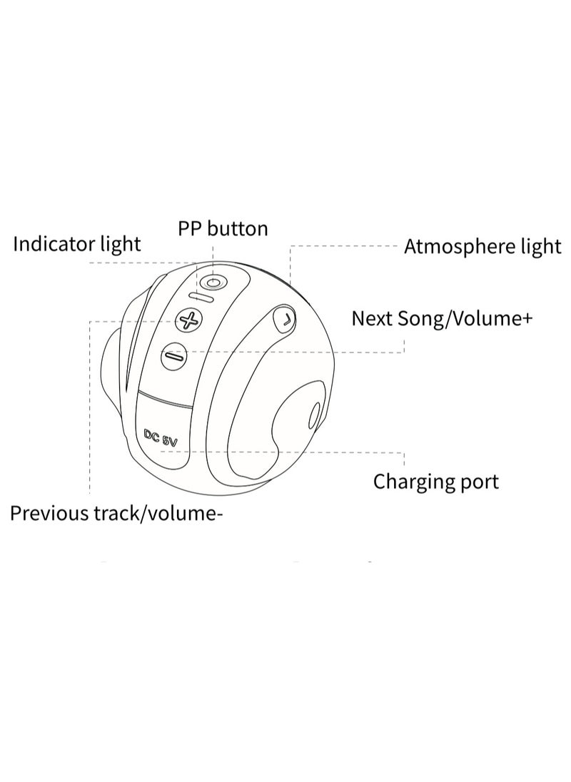 Generic - Open Ear TWS Headphones with Ear hook, Portable Mini Speaker 3D Ball Charging Case Clear Stereo Sound Built-in Mic,Wireless Headset Earbuds Workout Sports Fitness Bluetooth Earphones (Lavender Purple) - Image 1