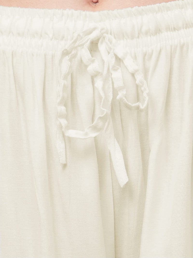 TREND LEVEL Women's Loose Fit Palazzo Pants with Pocket (2XL, Off White) - Image 5