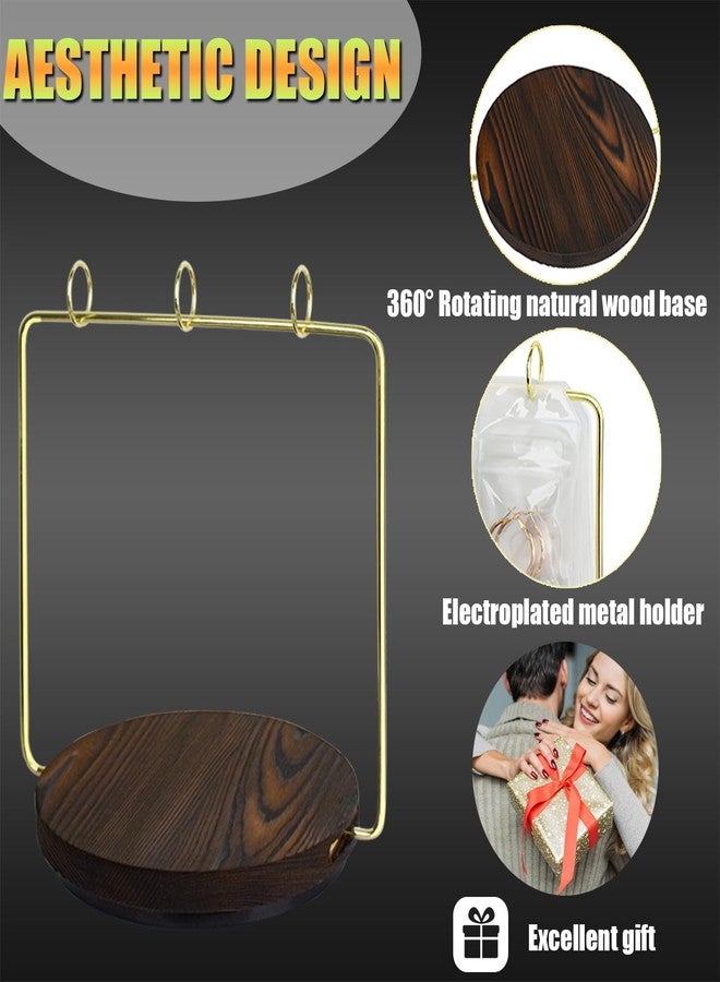 LingLingo Jewelry Organizer Stand Tangle-Free Necklace Holder Display for Earring Ring Bracelet Storage,360° Rotating,70 Pcs Clear Anti Tarnish Pouches - Image 5