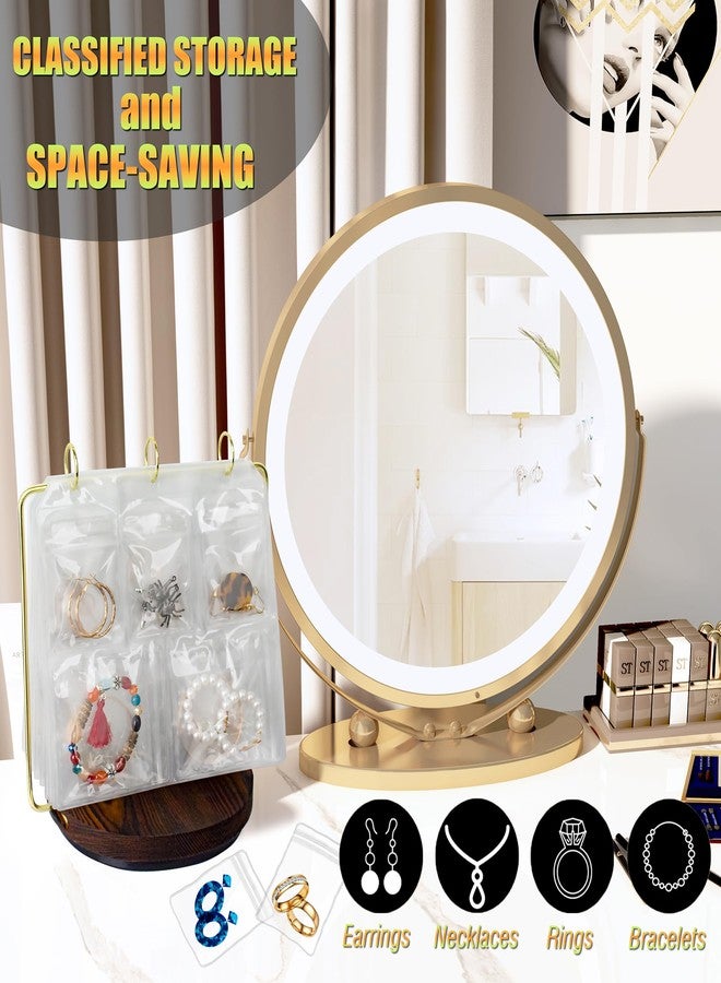LingLingo Jewelry Organizer Stand Tangle-Free Necklace Holder Display for Earring Ring Bracelet Storage,360° Rotating,70 Pcs Clear Anti Tarnish Pouches - Image 2