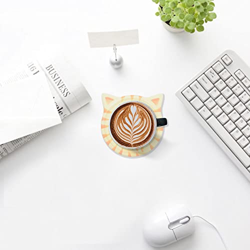 AIPNUN Funny Cat Themed Absorbent Ceramic Drink Coasters, for Cat Lovers, Decor, Birthday, Christmas, Housewarming - Image 5