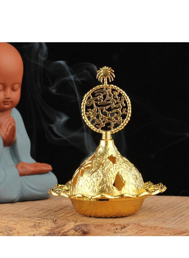 Zikra Muslim Eid Mubarak Star Moon Mini Portable Golden Incense Tower Ornaments Ramadan for Home Decor Party Decor Ramadan - Image 3