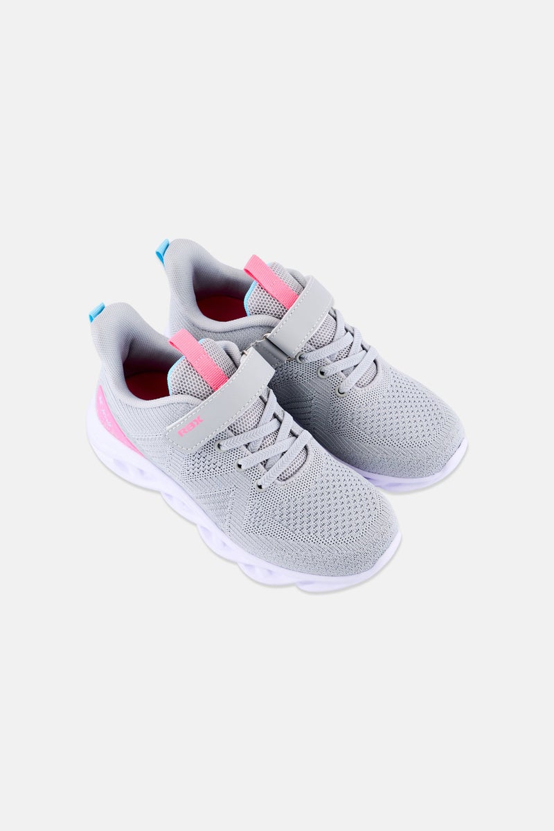 RBX Toddlers Girl Velcro Closure Shoes, Grey - Image 4