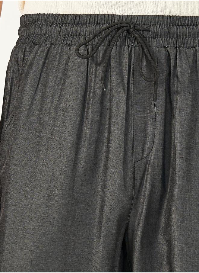 Styli Mid Rise Relaxed Fit Jeans with Elasticated Waistband  - Image 3
