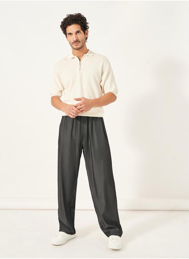 Styli Mid Rise Relaxed Fit Jeans with Elasticated Waistband  - Image 2