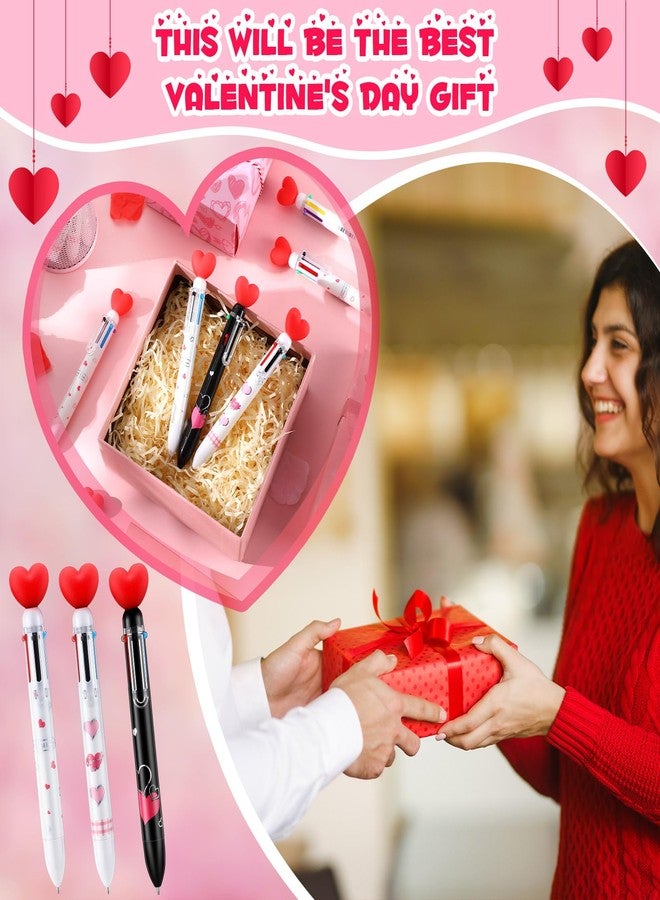 Sayglossy مجموعة أقلام Sayglossy مكونة من 36 قلمًا على شكل قلب لعيد الحب، 6 أقلام متعددة الألوان في قلم واحد، أقلام حبر جاف قابلة للسحب لطيفة 0.7 مم، هدية مثالية للبالغين والنساء والممرضات وحفلات الزفاف. - Image 5