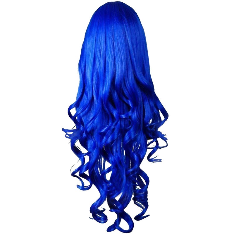 Topbuti Topbuti 32" Long Hair Heat Resistant Spiral Curly Cosplay Wig Dark Blue 