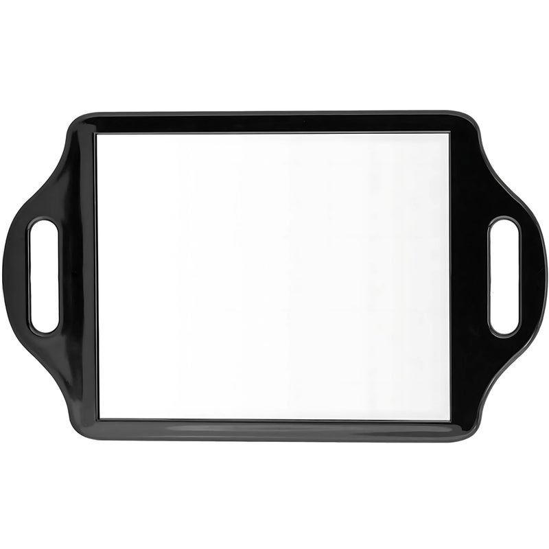 Mirrorvana XLarge Barber Hand Mirror with Double Comfy Handles, Professional Handheld Mirror for Salon and Barbershop (14â€ x 8.5â€) - Image 1