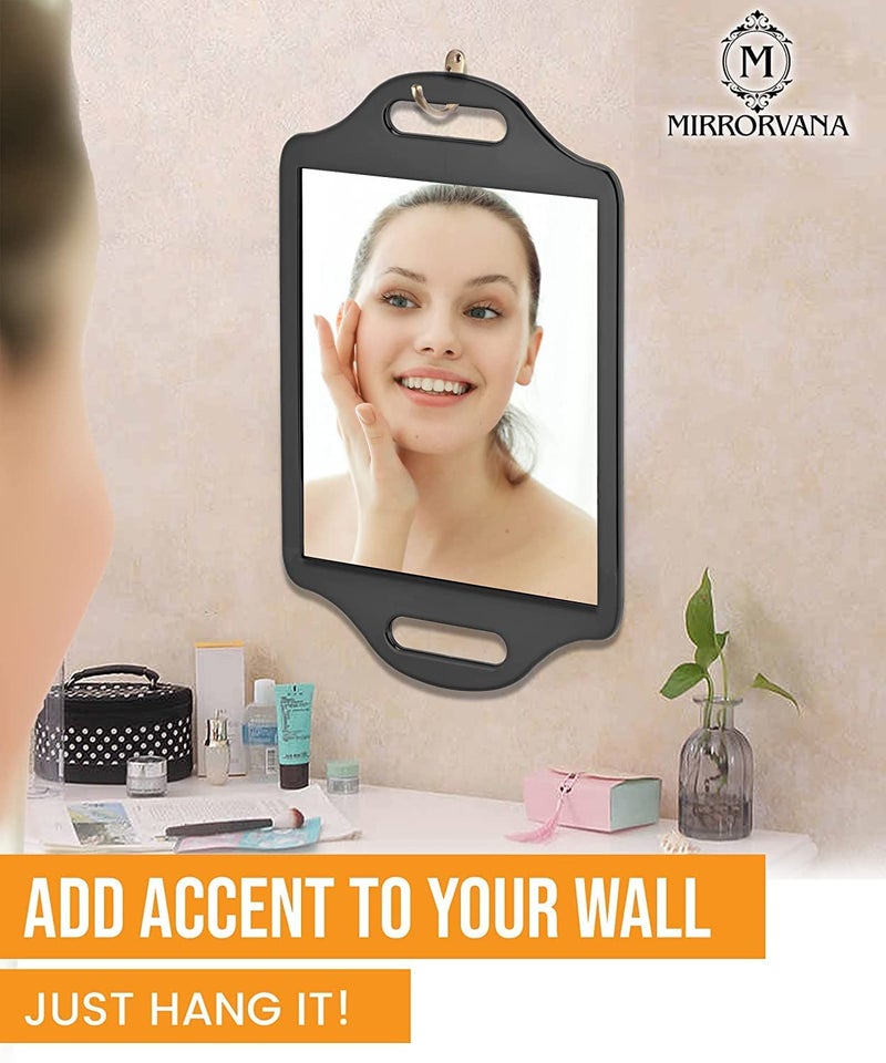 Mirrorvana XLarge Barber Hand Mirror with Double Comfy Handles, Professional Handheld Mirror for Salon and Barbershop (14â€ x 8.5â€) - Image 5