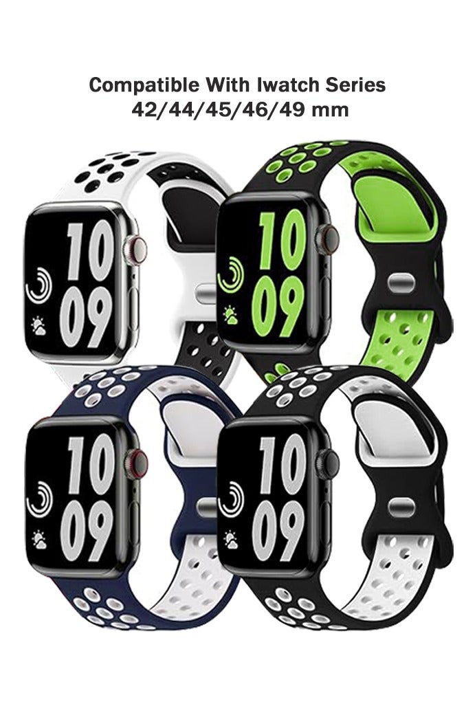 OLYSON Pack Sport Silicone Bands Compatible with Apple Watch