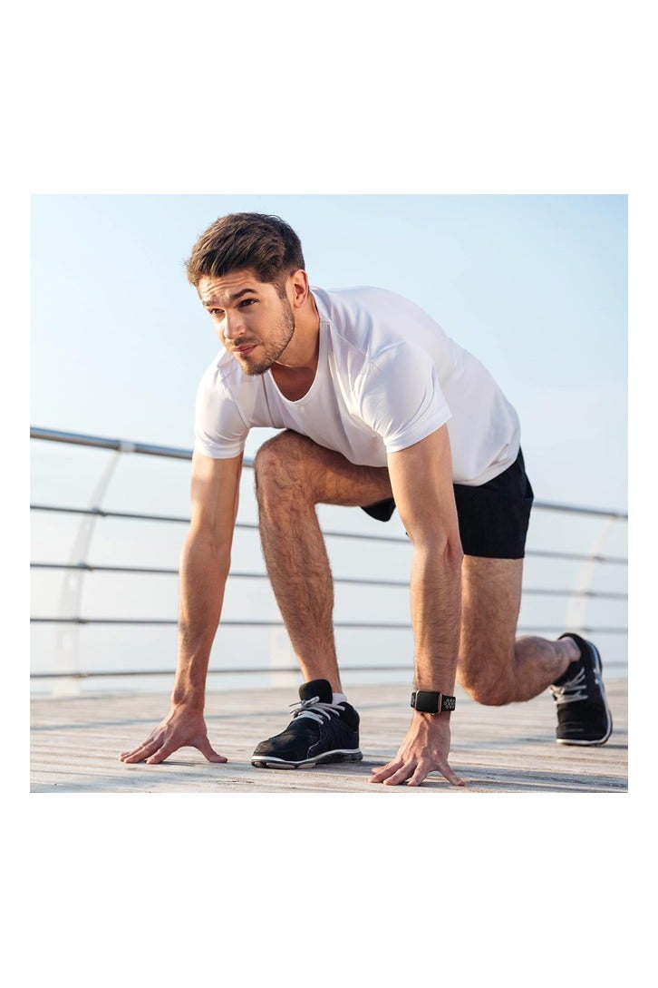 OLYSON 4 Pack Sport Silicone Bands Compatible with Apple Watch Band 44mm 45mm 46mm 42mm 49mm for Men Women, Breathable Silicone Wrist Strap for iWatch Series 10 9 SE 8 7 6 5 4 3 2 1 Ultra 2 - Image 5