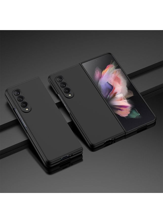 Generic Case Cover For Samsung Galaxy Z Fold3 5G Oil-sprayed PC Phone Case Black 