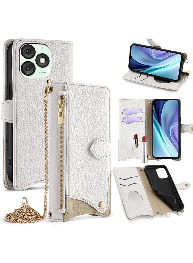اس-توب جراب هاتف Itel A50 Crossbody Chain Fishtail Litchi Leather - Image 1