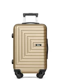 MNUK Pilgrimage Carry-on Luggage | Hardside Soft Handle Trolley with TSA Lock | 360° 4 Wheeler| Cabin-20 Inch, Gold