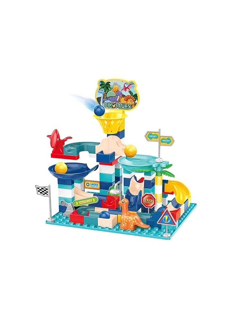 Rally Building Blocks Shooting Slide For Kids - Multicolor 