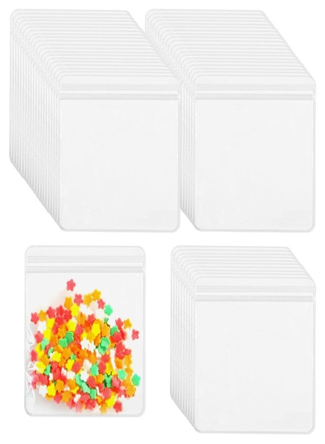 Rustark 50Pcs 15x15CM/5.9x5.9Inch Plastic Bags with Resealable Lock Seal Zipper Resealable Zip Poly Bag Clear Jewelry Bags Small Zipper Bag for Clothing Candy Packaging Products - Image 1