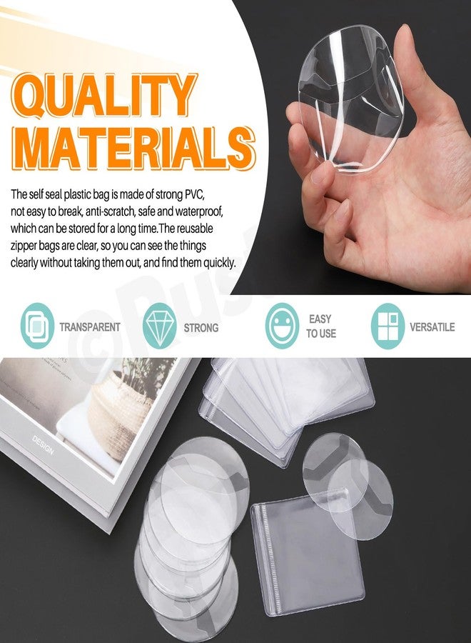 Rustark 50Pcs 15x15CM/5.9x5.9Inch Plastic Bags with Resealable Lock Seal Zipper Resealable Zip Poly Bag Clear Jewelry Bags Small Zipper Bag for Clothing Candy Packaging Products - Image 3