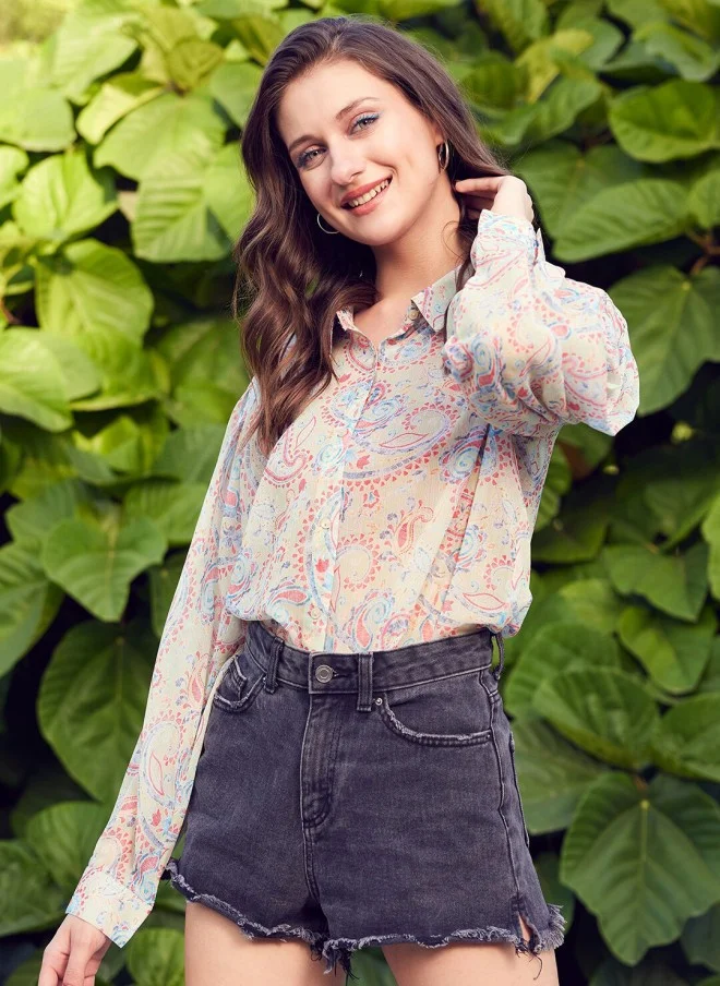 STREET 9 Floral Printed Comfort Fit Casual Shirt for Women