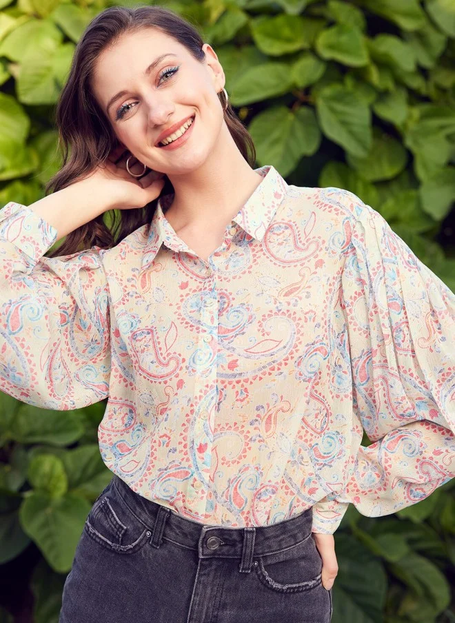 STREET 9 Floral Printed Comfort Fit Casual Shirt for Women