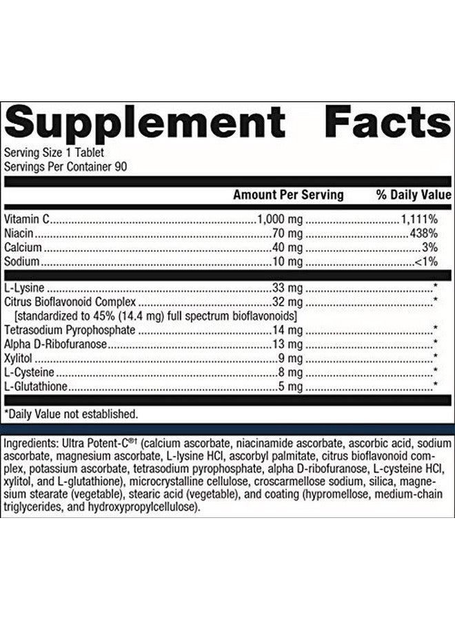 Metagenics Ultra Potentc Vitamin C 1000Mg Gentle Buffered Vitamin C Supplement For Immune Support Designed To Help Prevent Stomach Upset 90 Count - Image 3