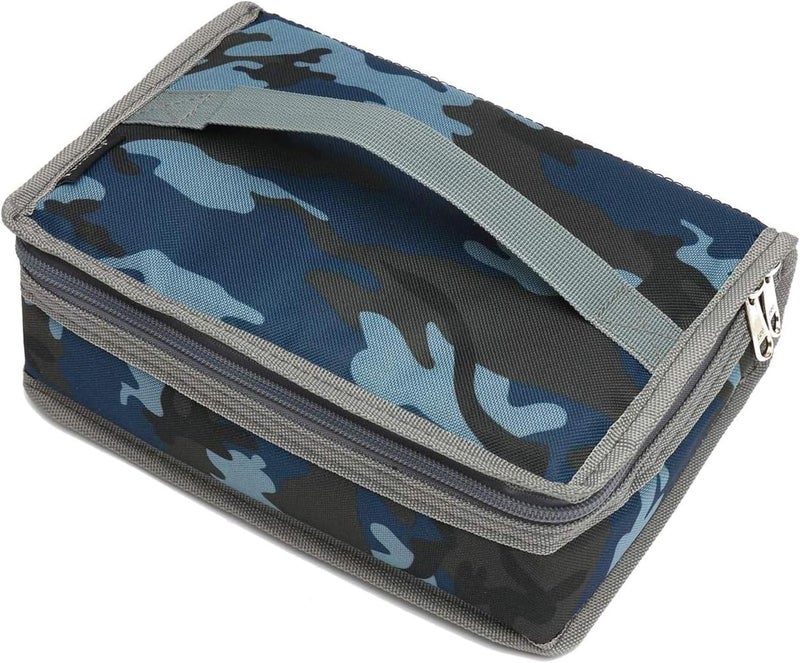 FlowFly Small Insulated Lunch box Portable Soft Bag Mini Cooler Thermal Meal Tote Kit with Handle for Work & School, Camo - Image 1
