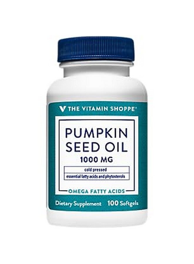 The Vitamin Shoppe Pumpkin Seed Oil a" Cold-Pressed a" 1,000 MG (100 Softgels) - Image 1