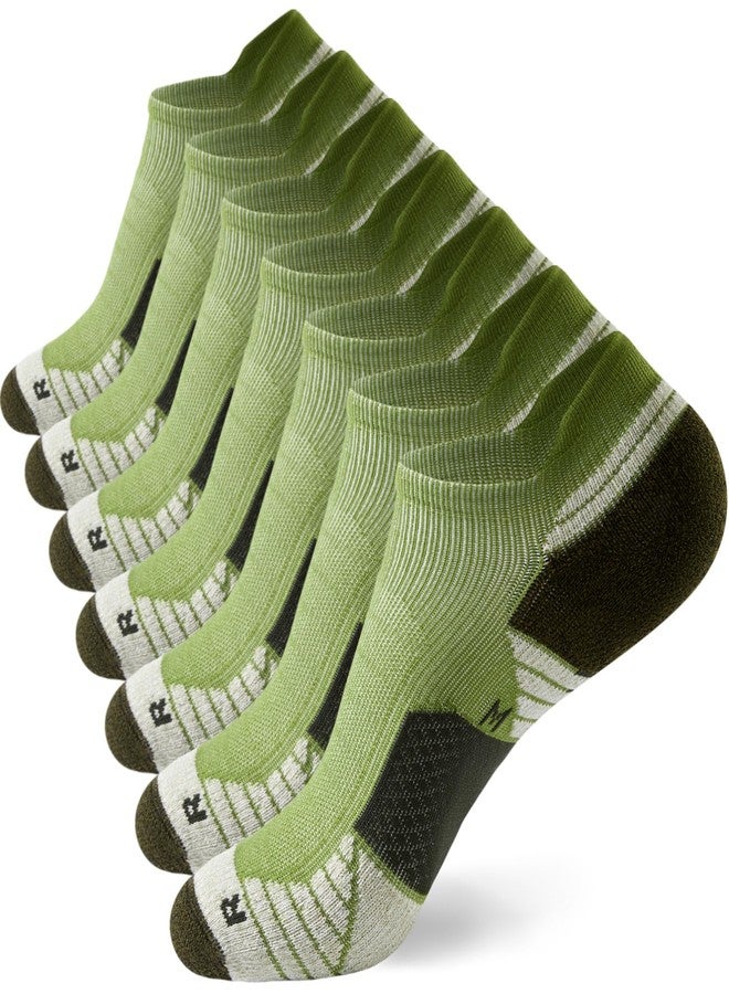 واندر جوارب رياضية رجالية من WANDER، جوارب سميكة تصل إلى منتصف الساق، مبطنة، قصيرة (7 أزواج، لون أخضر عسكري رمادي، المقاس: 10-12) - Image 1