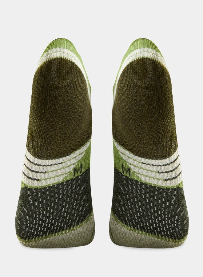 واندر جوارب رياضية رجالية من WANDER، جوارب سميكة تصل إلى منتصف الساق، مبطنة، قصيرة (7 أزواج، لون أخضر عسكري رمادي، المقاس: 10-12) - Image 5