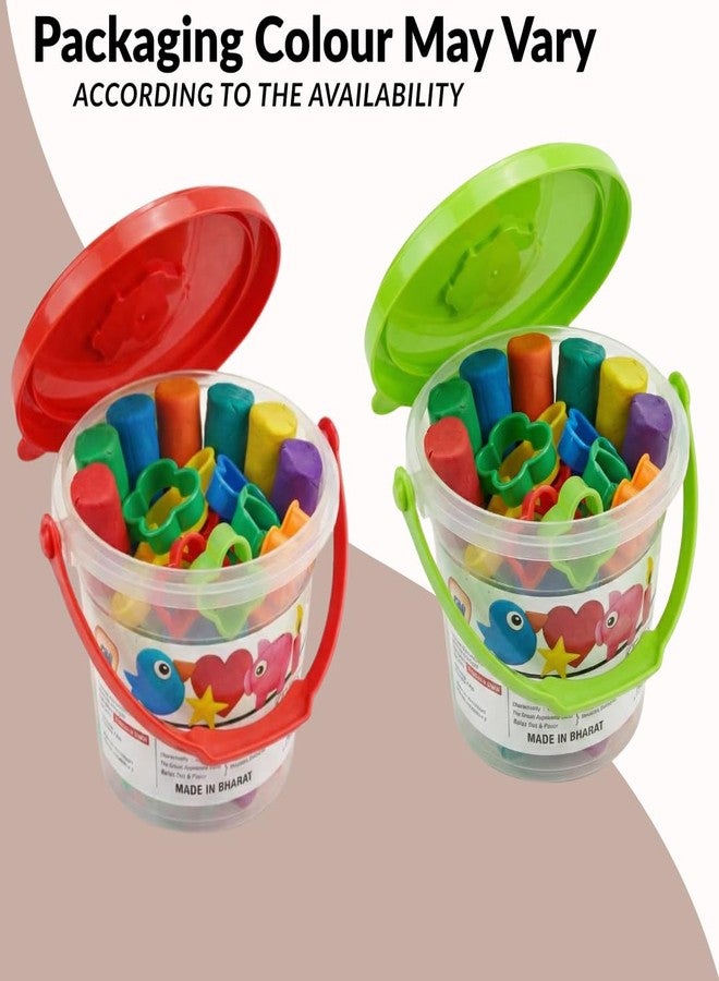 RIGHT Kids Modeling Dough Set - 10 Bright Non-Toxic Colors with 2 Cookie Cutters & Storage Bucket | Reusable Play Clay for Creative Arts & Craft, Sensory Fun Activity Toy for Kids Age 3+ - Image 4