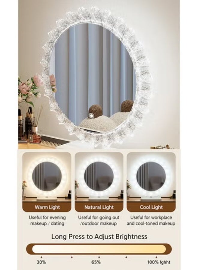 كيكي طاولة زينة أنيقة مزودة بمرآة LED - مزيج مثالي بين العملية والتصميم العصري - Image 4